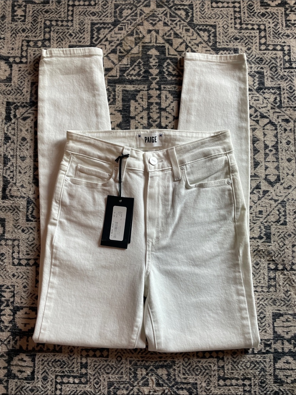 PAIGE White High-Rise Skinny Jeans - Clean Stretch Denim